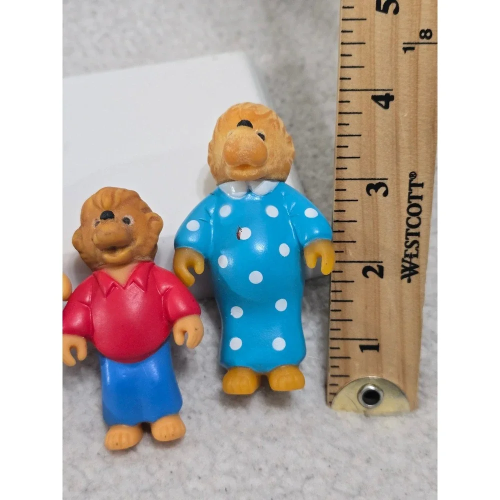Vintage 1986 Berenstain Bears‎ PVC Figures Set Papa Mama Brother Bear 80s Toys
